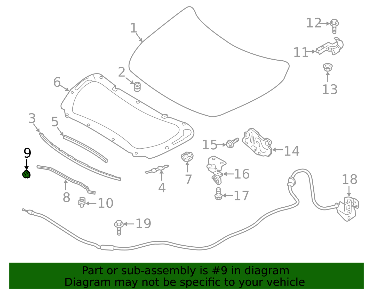 OEM Skyline R32 Hood Prop Rod Grommet