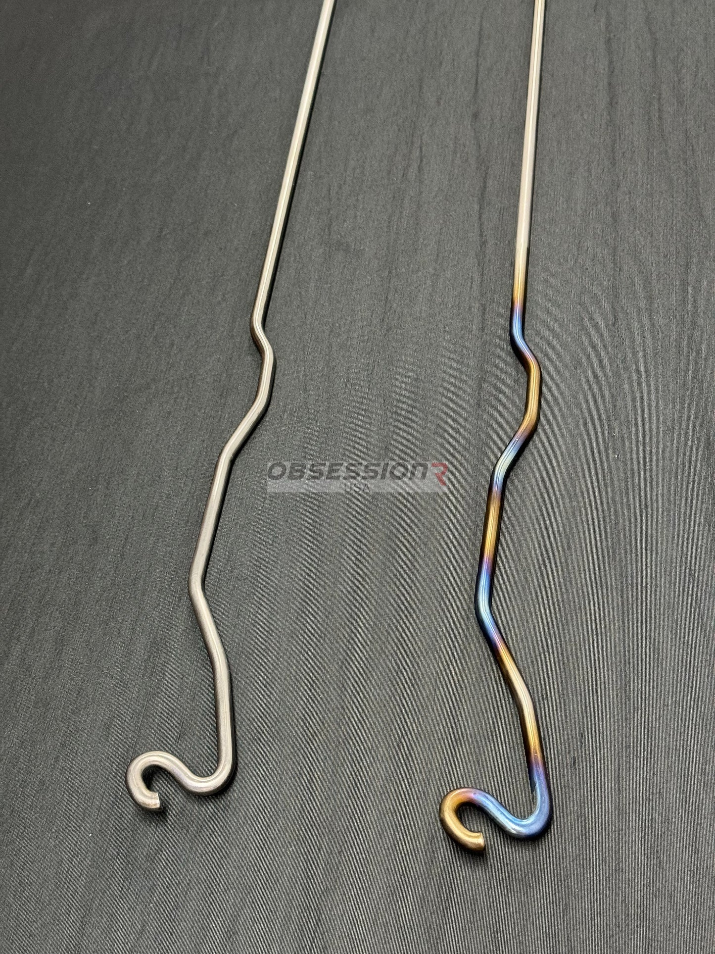 Obsession R USA Titanium Hood Prop Nissan Skyline BNR32 BCNR33 BNR34 GTR GT-T GTS-T - Polished / Burnt