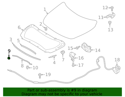 OEM Skyline R32 Hood Prop Rod Grommet
