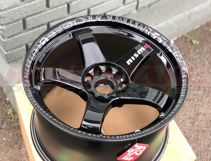 Nismo LMGT4 Omori Factory Spec Wheel - Gloss Black - 18x10.5 +15 5x114.3 SET Pre Order