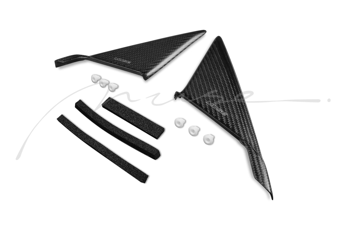 MUSE JAPAN NISSAN SKYLINE R32 / BNR32 GTR DRY CARBON INNER SIDE MIRROR COVER PANELS